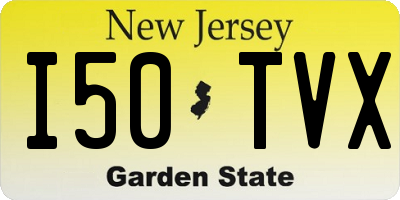 NJ license plate I50TVX