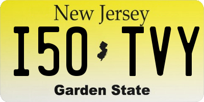 NJ license plate I50TVY