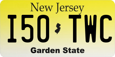 NJ license plate I50TWC