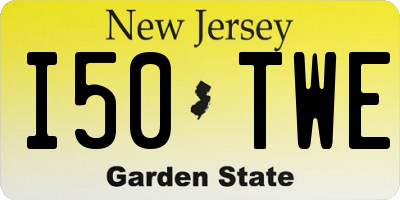 NJ license plate I50TWE