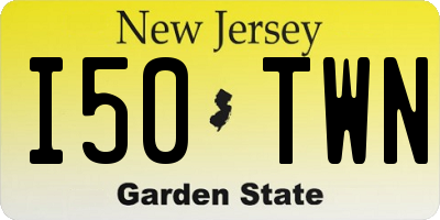 NJ license plate I50TWN