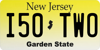 NJ license plate I50TWO