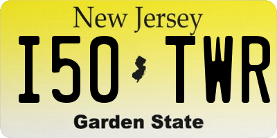 NJ license plate I50TWR