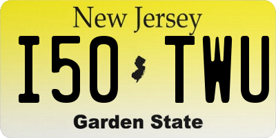 NJ license plate I50TWU