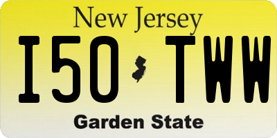 NJ license plate I50TWW