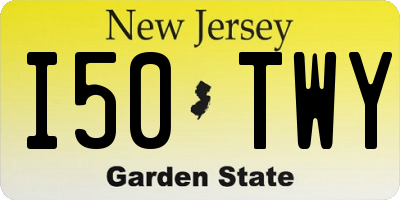 NJ license plate I50TWY
