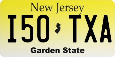 NJ license plate I50TXA