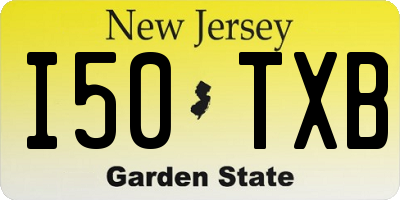 NJ license plate I50TXB
