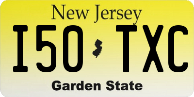 NJ license plate I50TXC