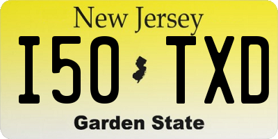 NJ license plate I50TXD
