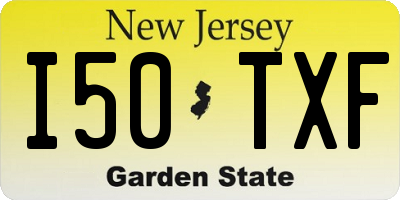 NJ license plate I50TXF