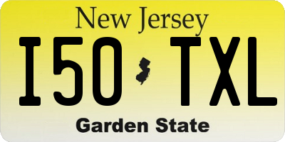 NJ license plate I50TXL