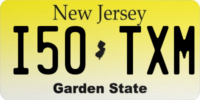 NJ license plate I50TXM