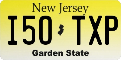 NJ license plate I50TXP