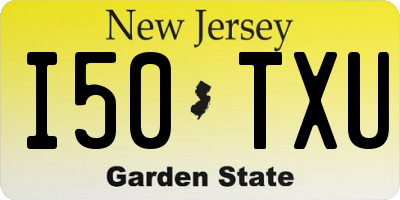 NJ license plate I50TXU
