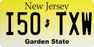 NJ license plate I50TXW