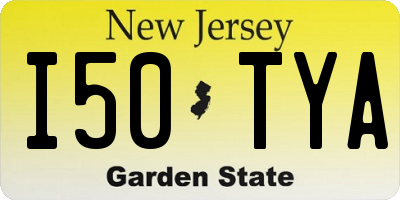 NJ license plate I50TYA