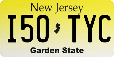 NJ license plate I50TYC