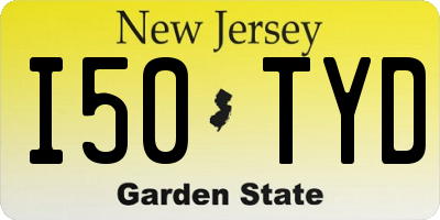 NJ license plate I50TYD