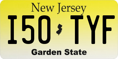 NJ license plate I50TYF