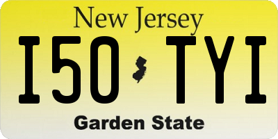 NJ license plate I50TYI