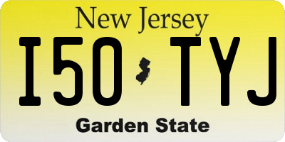 NJ license plate I50TYJ