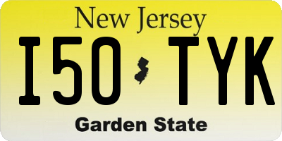 NJ license plate I50TYK