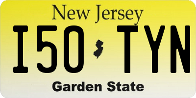 NJ license plate I50TYN