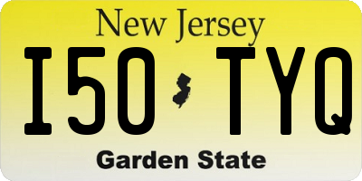 NJ license plate I50TYQ