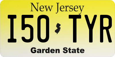 NJ license plate I50TYR