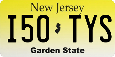 NJ license plate I50TYS
