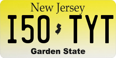 NJ license plate I50TYT