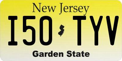 NJ license plate I50TYV