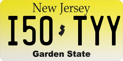 NJ license plate I50TYY