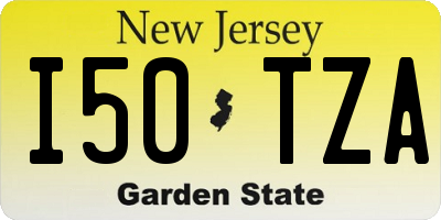 NJ license plate I50TZA