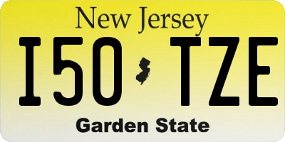 NJ license plate I50TZE