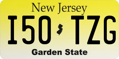 NJ license plate I50TZG