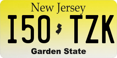 NJ license plate I50TZK