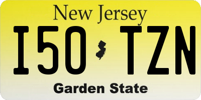 NJ license plate I50TZN