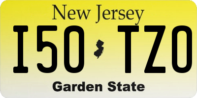 NJ license plate I50TZO