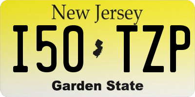 NJ license plate I50TZP