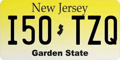 NJ license plate I50TZQ