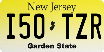 NJ license plate I50TZR
