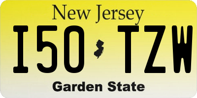 NJ license plate I50TZW