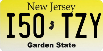 NJ license plate I50TZY