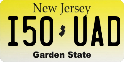 NJ license plate I50UAD