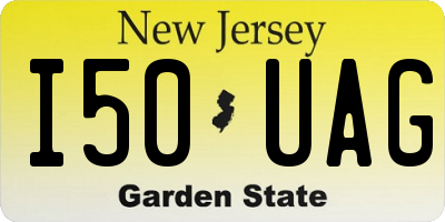 NJ license plate I50UAG