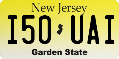 NJ license plate I50UAI