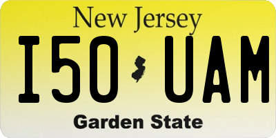 NJ license plate I50UAM