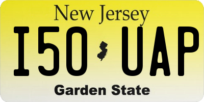 NJ license plate I50UAP